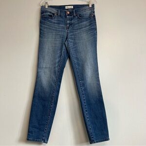 Madewell Womens Skinny Skinny Whiskering Stone Wash Jeans in Blue Size 28